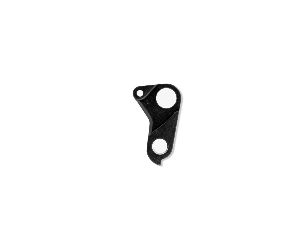 Derailleur hanger #14, back view, black hanger