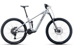 Wire Peak 3.0 Sport electric mountain bike in Liquid Metal silver, drive-side view