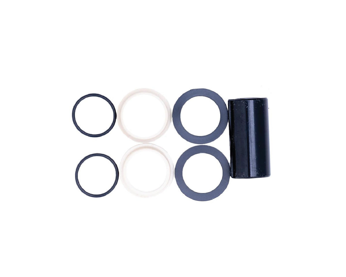 Fox mounting hardware set with spacer rings and a bushing for an M8x22.2 shock mount