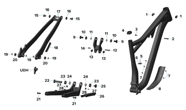 Cascade Peak 2024+ Linkage Rebuild Kit with Bearings