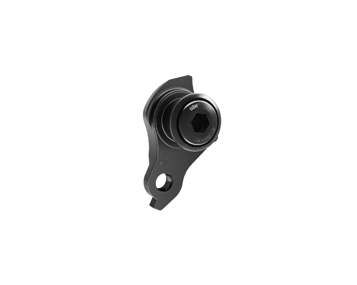 Universal derailleur hanger (UDH) with black axle mount